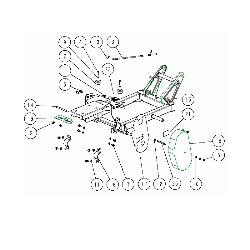 Perno de ajuste de la cubierta de la correa ORIGINAL O0919-40510 B