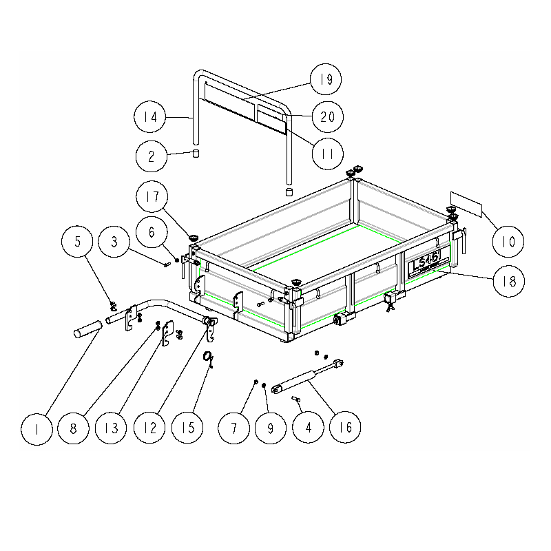 Gasfeder (KPF100-50) O0919-70600 ORIGINAL OREC