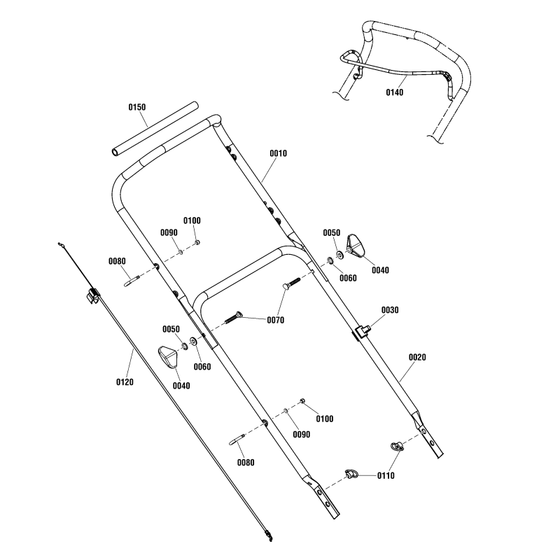 GUIDA, Fune di avviamento, M6 ZS703768 ORIGINALE SNAPPER