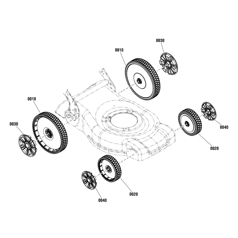 WHEEL, Front, 180mm ZS703598 ORIGINAL SNAPPER