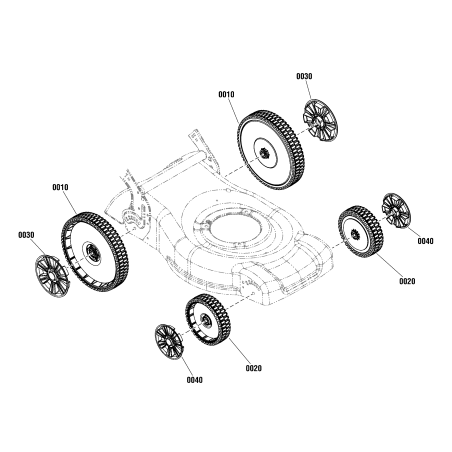 WHEEL, Front, 180mm ZS703598 ORIGINAL SNAPPER | NewgardenParts.com