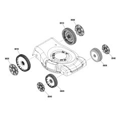WHEEL, Front, 200mm ZS703599 ORIGINAL SNAPPER | NewgardenParts.com