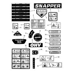 CALCOMANÍA, SNAPPER ZS7071916 SNAPPER ORIGINAL | NewgardenParts.com