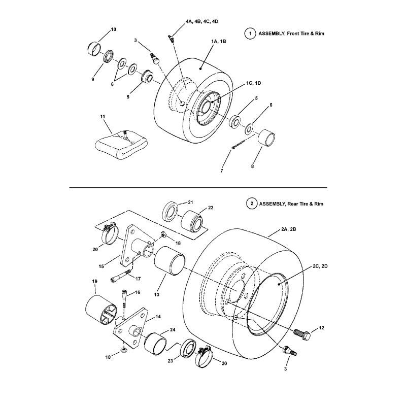 ASSEMBLY, Front tire and rim (complete) ZS7058943 ORIGINAL SNAPPER ASSEMBLY, Front tire and rim (complete) ZS7058943 ORIGINAL SNAPPER