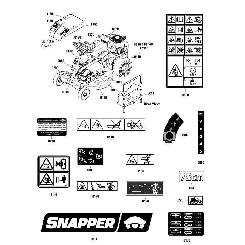 Aufkleber, Decksymbole - International ZS7100739YP ORIGINAL SNAPPER Aufkleber, Decksymbole - International ZS7100739YP ORIGINAL SNAPPER