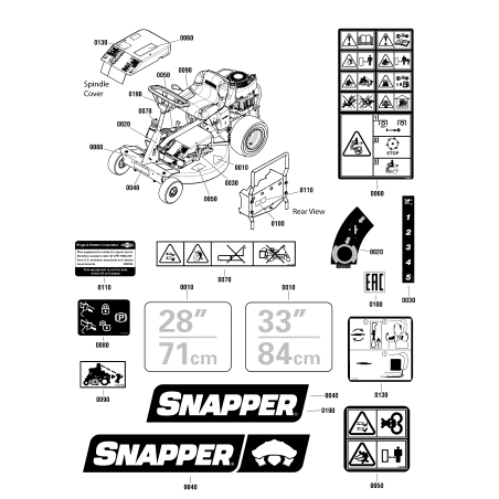 AUTOCOLLANT, Logo Snapper, 7,9 cm x 2 cm ZS84002249 SNAPPER ORIGINAL | NewgardenParts.com