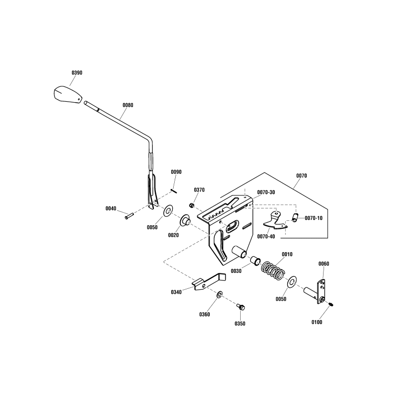 WELDMENT, Gear Shift Handle ZS7059212BMYP GENUINE SNAPPER