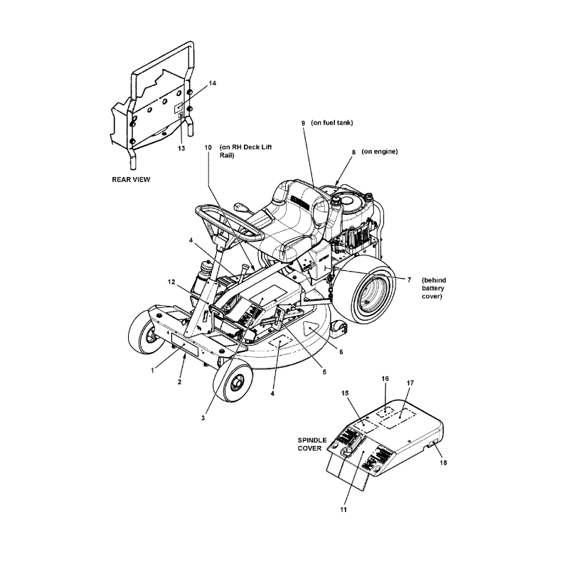 AUTOCOLLANT, 33 pouces (Hi-Vac) ZS7022991 SNAPPER ORIGINAL