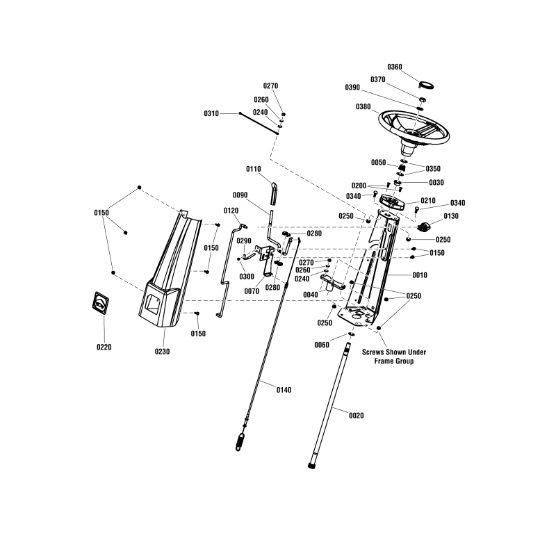 STEERING WHEEL, 13" DIAMETER, 5.87" PLATE ZS7105776YP ORIGINAL SNAPPER