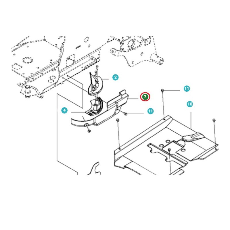 COUVERCLE DE COURROIE DROIT CARTER 510222402 ORIGINAL HUSQVARNA