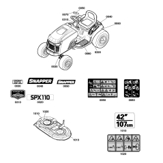 DECAL, Front Cover, SPX Series ZS7104875YP ORIGINAL SNAPPER | NewgardenParts.com