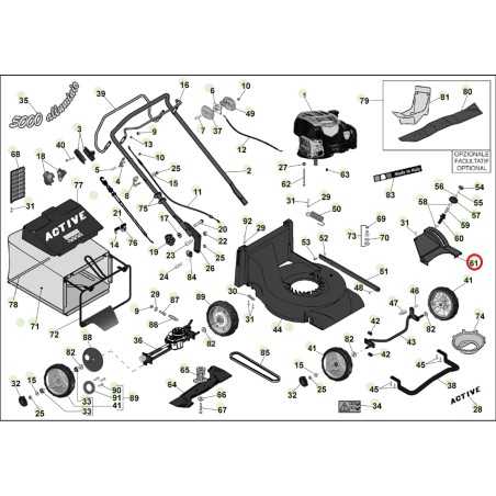 ORIGINAL ACTIVE Riemenabdeckung für Rasenmäher Modelle 5000 sb 050137 | NewgardenParts.com
