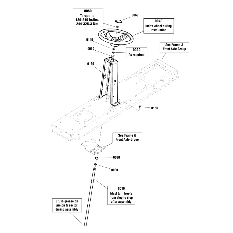 SNAPPER ZS1727813SM ORIGINAL SHAFT, STEERING MECHANISM AND SPLINE SNAPPER ZS1727813SM ORIGINAL SHAFT, STEERING MECHANISM AND SPLINE