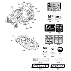 Aufkleber, Gefahr, Mähdeck ZS5102420 ORIGINAL SNAPPER | NewgardenParts.com