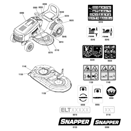 Aufkleber, Gefahr, Mähdeck ZS5102420 ORIGINAL SNAPPER | NewgardenParts.com