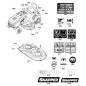Aufkleber, Gefahr, Mähdeck ZS5102420 ORIGINAL SNAPPER