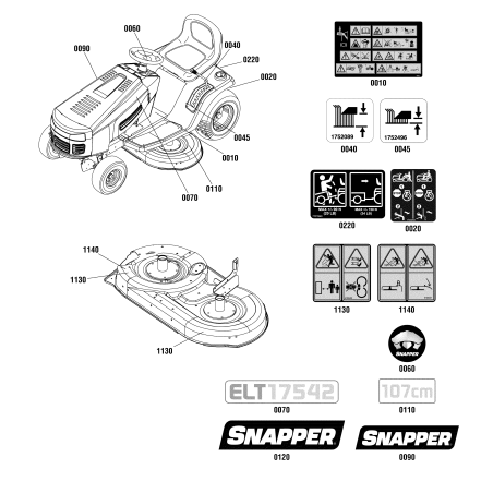 DECAL, Tunnel ZS1750191 ORIGINAL SNAPPER | NewgardenParts.com