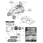 Aufkleber, Motorhaube ZS1739026 ORIGINAL SNAPPER