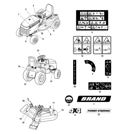 DECAL, Steering Wheel Icon ZS1739085YP ORIGINAL SNAPPER | NewgardenParts.com
