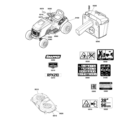 ORIGINAL SNAPPER DECAL-ROTATING DANGER ZS1720389SM | NewgardenParts.com