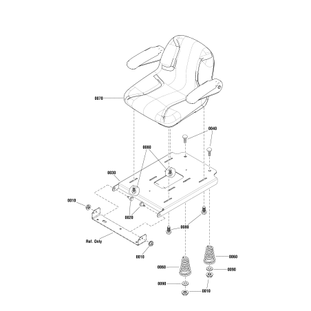 KIT, Siège, 15" , avec accoudoirs ZS1687857 ORIGINAL SNAPPER | NewgardenParts.com