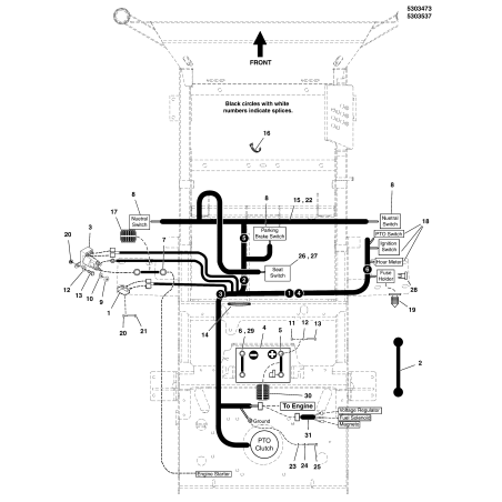 CIRCUITO DE INTERRUPTOR DE 12 V 20 A. ZS1665238SM ORIGINAL SNAPPER | NewgardenParts.com