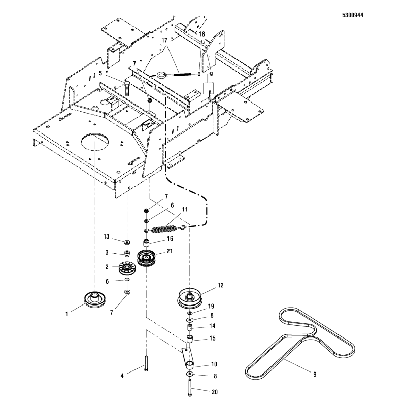 ORIGINAL SNAPPER TENSIONING PULLEY ZS5021079