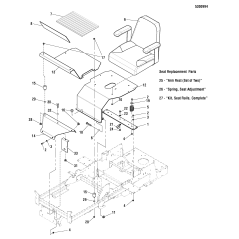 Ressort, support de siège ZS7078299 authentique Snapper | NewgardenParts.com