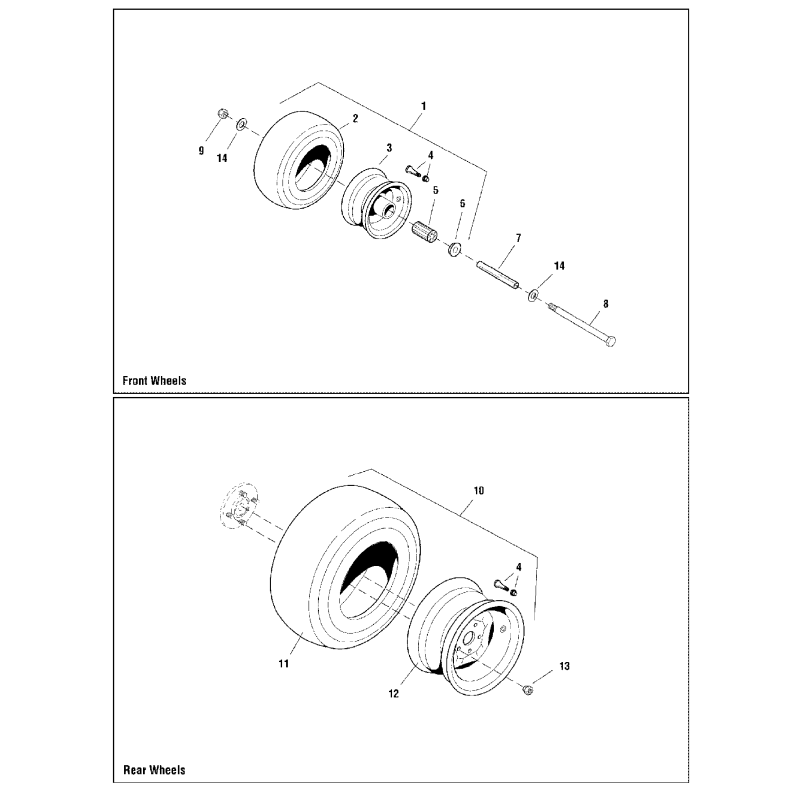Pneu avant 11 x 4.0 - 5 ZS5022433X1 authentique Snapper