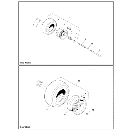 Vorderreifen, 11 x 4.0 - 5 ZS5022433X1 Original Snapper | NewgardenParts.com
