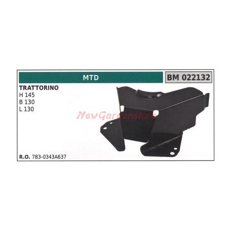 Carter couvre courroie pour tracteur de pelouse tondeuse H145 B130 L130 MTD 022132 | NewgardenParts.com