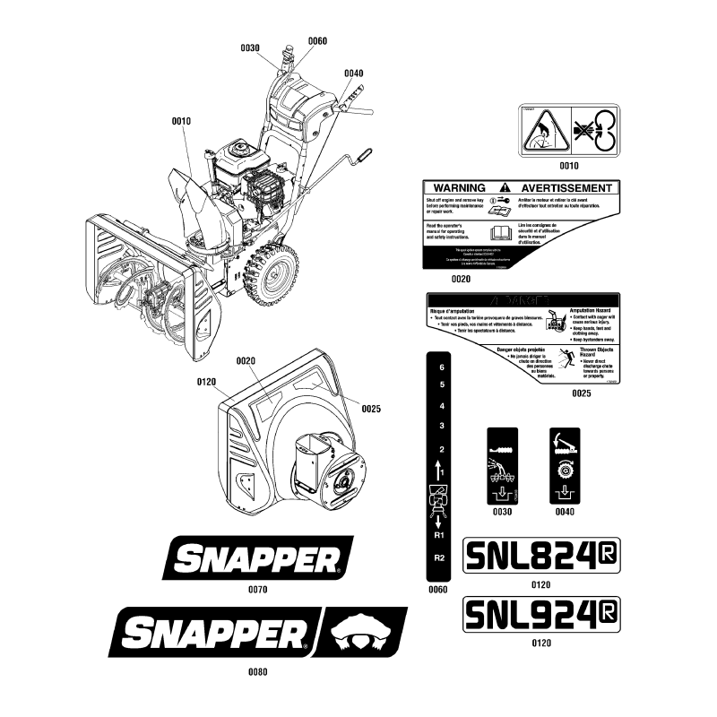 Aufkleber, Getriebe ZS1736616 ORIGINAL SNAPPER