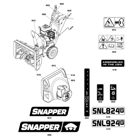 Aufkleber, Getriebe ZS1736616YP ORIGINAL SNAPPER | NewgardenParts.com