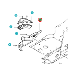 LEFT BELT COVER CARTER 510222304 ORIGINAL HUSQVARNA