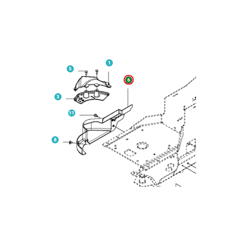 COUVERCLE DE COURROIE GAUCHE CARTER 510222304 ORIGINAL HUSQVARNA