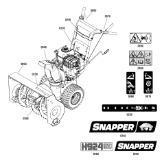 Aufkleber, Gefahren-Bohrer-Symbole ZS1737867 ORIGINAL SNAPPER | NewgardenParts.com
