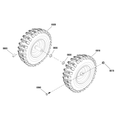 ROUE ET PNEU GAUCHE D'ORIGINE SNAPPER ZS1754243YP | NewgardenParts.com