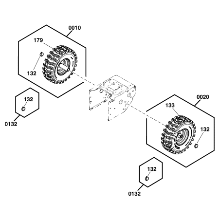 KIT, linkes Rad und Reifen ZS771719 ORIGINAL SNAPPER | NewgardenParts.com