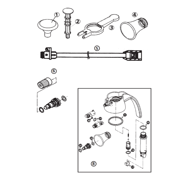 Kit de buses SR0610208 ORIGINAL UNIQUEMENT