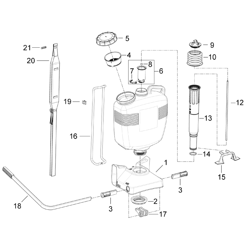 Piston pressure chamber SR14756 ORIGINAL ONLY