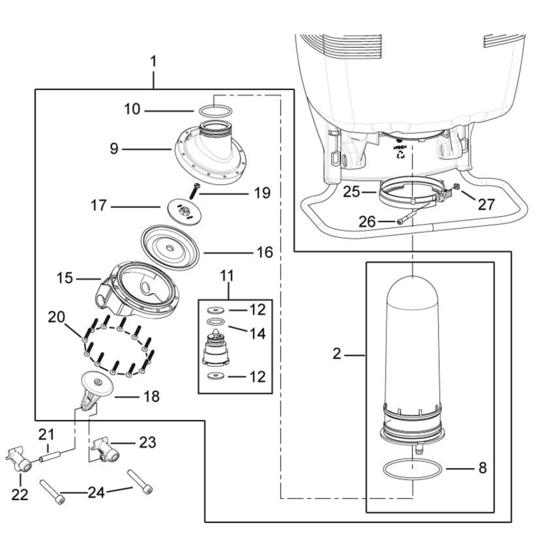 Membranpumpe SR13407 NUR ORIGINAL