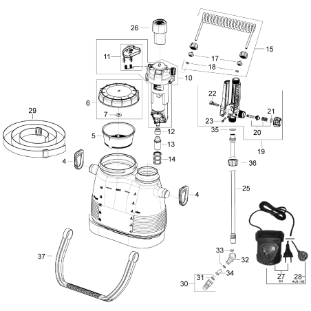 Manguera espiral premontada SR15346 SOLO ORIGINAL | NewgardenParts.com