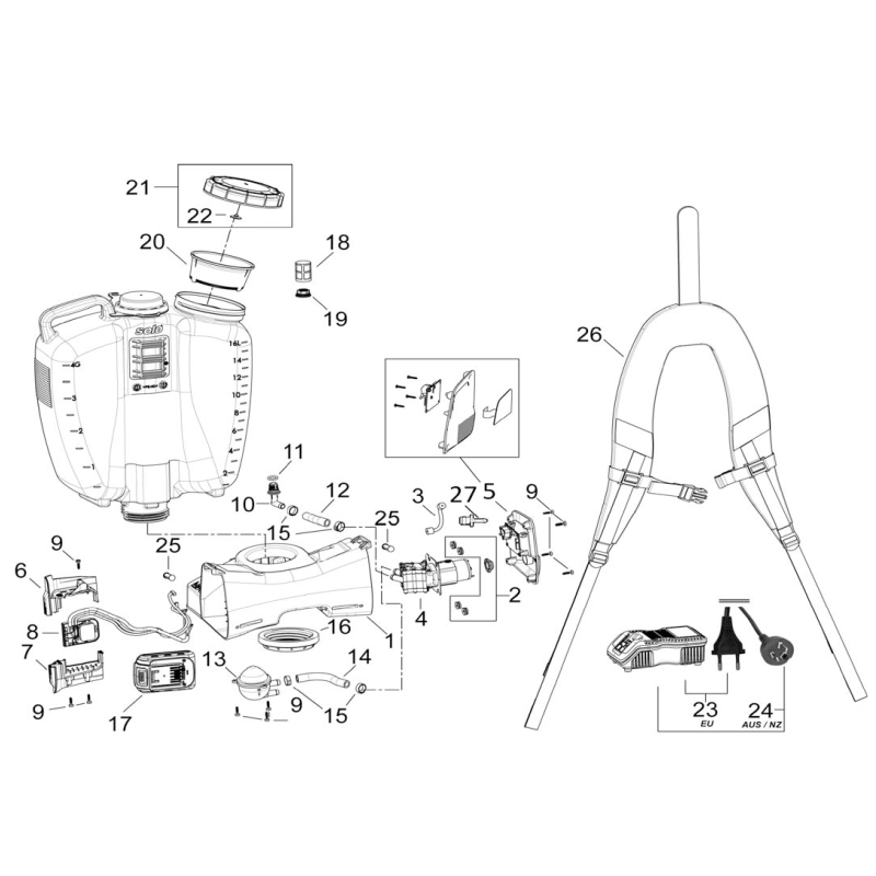 Camera di pressione SR14990 ORIGINALE SOLO