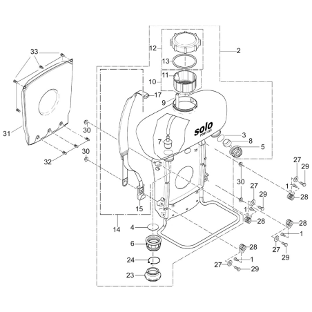 Telaio del serbatoio, compl. SR4200203 ORIGINALE SOLO | NewgardenParts.com