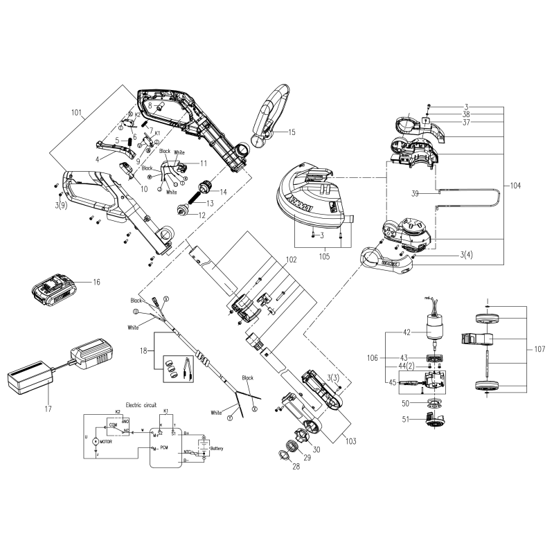 Bobina e filo XR50043457 ORIGINALE WORX