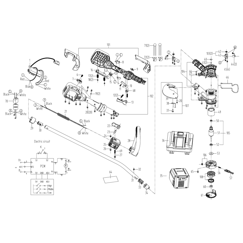 SPOOL & LINE XR50024889 ORIGINALE WORX