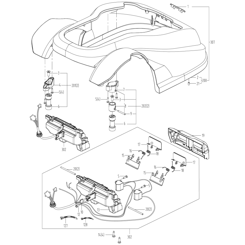 Federung XR50024667 ORIGINAL WORX
