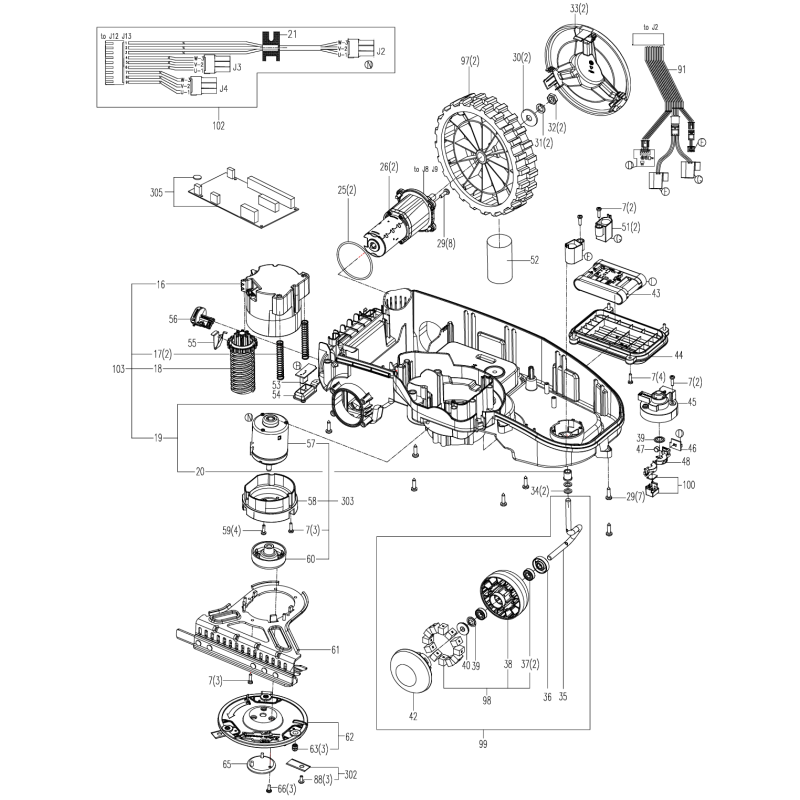 MOTEUR XR50032342 ORIGINAL WORX