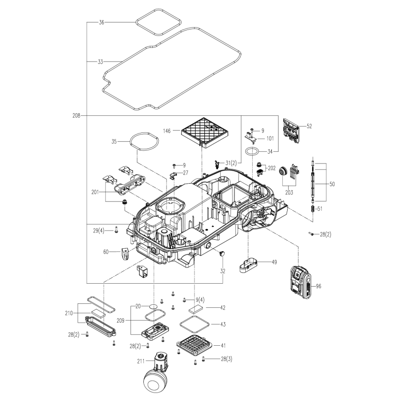 Base XR50048506 ORIGINALE WORX