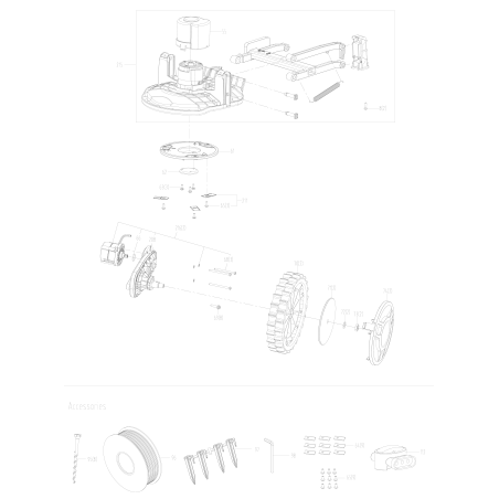 Original Worx XR50048579 Cutting Motor Set | NewgardenParts.com